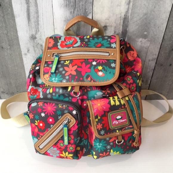 lily bloom playful garden luggage